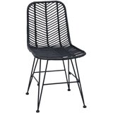  Stolac za blagovanje 2 pcs Ratan i čelik Crna | Eponuda.com