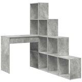  Kutni stol s policom Betonski sivi 101,5 x 149,5 x 149,5 cm | Eponuda.ba
