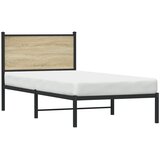 Metalni okvir kreveta bez madraca boja hrasta sonome 75x190 cm | shoptok.hr