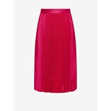 JDY Women's Dark Pink Satin Pleated Midi Skirt Sarah - Women | ePonuda.com