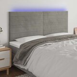  Uzglavlje svjetlosivo 200x5x118/128 cm baršunasto | shoptok.hr