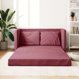 vidaXL Talni raztegljiv kavč 2 v 1 vinsko rdeča 112x174x55 c | Shoptok.si