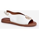 Boto Flat Elegant Sandals With Decoration White Iseliria | Shoptok.si