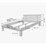 MID.YOU POSTELJA 140 cm x 220 cm , les bukev (jedrovina) | Shoptok.si