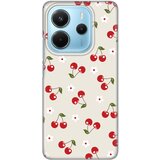 Torbica Silikonska Print za Xiaomi Redmi Note 14 4G Cherry and Flowers