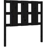  Uzglavlje za krevet crni 105,5 x 4 x 100 cm od masivne borovine | shoptok.hr