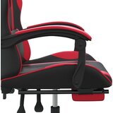  Vrtljiv gaming stol z oporo za noge črno in rdeče umetno usnje, (21378509) | Shoptok.si