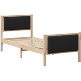  Okvir kreveta Smeđa i crna 80 x 200 cm Masivna borovina | shoptok.hr
