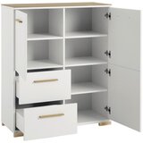 Paidi VISOKA KOMODA, bela, barve hrasta | Shoptok.si