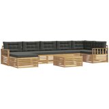  Set vanjskih sofa 8 kom. Bijela i antracit Smeđa 79 x 79 x 37 cm | shoptok.hr