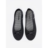 Shelvt Black fabric ballerinas with a bow | shoptok.hr