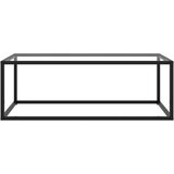 vidaXL stolić za kavu crni s kaljenim staklom 100 x 50 x 35 cm | shoptok.hr