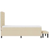  s opruga kutije s jastukom Krema 100 x 200 cm tkanina | shoptok.hr