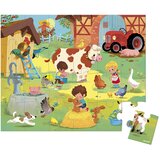 Janod dječje puzzle a day at the farm 24 komada Cijene