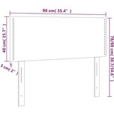  Uzglavlje crno 90x5x78/88 cm baršunasto | shoptok.hr