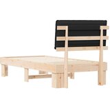  Krevetni okvir s tapiciranim uzglavljem Crna 75 x 190 cm | shoptok.hr