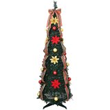  Umjetno božićno drvce s 100 LED svjetlima Zelena 155 cm PVC | Eponuda.com