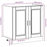  Ormar ispod sudopera Porto s Lavabo - Umivaonikom bijeli 80x46x84 5 cm od drva | shoptok.hr