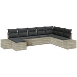 vidaXL Sjedeća garnitura za vrt 8 pcs Svjetlosiva 319 x 209 x 85 cm | shoptok.hr