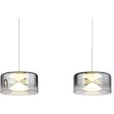 Globo 16024-4WR - LED luster na sajli BELINDA LED/24W/230V bela/zadimljena | Eponuda.com
