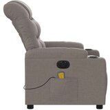 vidaXL Električni masažni naslanjač taupe blago | Shoptok.si