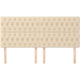  Uzglavlja 4 kom krem 90x7x78/88 cm od tkanine | shoptok.hr