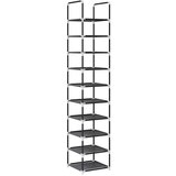 vidaXL Stalak za cipele 10 razina crni 33x33x174 cm netkana tkanina | shoptok.hr