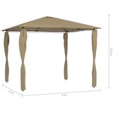  Sjenica s navlakama za stupove 3x3x2,6 m smeđe-siva 160 g/m² | shoptok.hr