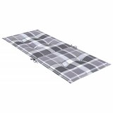  Jastuci za stolice 4 kom sivi karirani 120x50x3 cm od tkanine | shoptok.hr