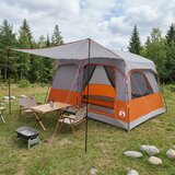  Obiteljski šator Siva i narančasta 320 x 210 x 180 cm Poliester | shoptok.hr