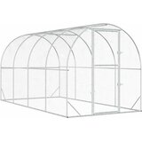  Kokošinjac Srebrna 400 x 200 x 200 cm Pocinčani čelik | shoptok.hr