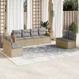 vidaXL 8-dijelni set vrtnih sofa od poliratana s jastucima bež | shoptok.hr
