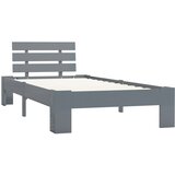The Living Store Posteljni okvir siv iz trdne borovine 90x200 cm - Posteljni Okvir, (21528831) | Shoptok.si