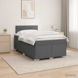  Krevet s box springom madracem i LED-om Tamnosiva 120 x 190 cm - Tamnosiva 120 x 190 cm Prošiveno gumbima Cijene