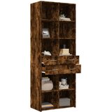 vidaXL Visoka omara dimljen 70x42,5x185 cm hrast inženirski les | Shoptok.si
