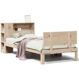 vidaXL Krevet s regalom za knjige bez madraca 100x200 cm borovina | shoptok.hr