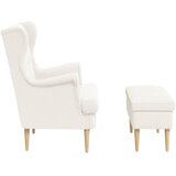  Fotelja s footstoolom 2 kom. Krem Bouclé | shoptok.hr