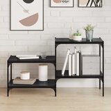 Police za knjige 4 pcs Crna 60 x 40 x 1,5 cm Konstruirano drvo | shoptok.hr