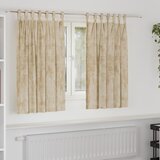 vidaXL Plišaste zavese 2 kosi z očesci Krem 140x140 cm | Shoptok.si