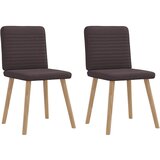 vidaXL Jedilni stoli 2 kosa temno rjavo blago, (21822395) | Shoptok.si