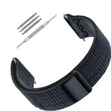 INF Najlonski pašček za uro Garmin, združljiv z modeli 22 mm - Forerunner 245/255/265M Black+Blue, (21733957) | Shoptok.si