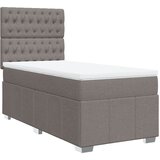 vidaXL Box spring postelja z vzmetnico taupe 80x200 cm blago, (21321550) | Shoptok.si