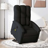 vidaXL Električni masažni naslonjač na podizanje od tkanine crni | shoptok.hr