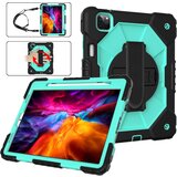 NIKCORP Ovitek za iPad Air 4 10.9 s stojalom, naramnim pasom, držalom za pisalo in 360-stopinjsko zaščito pred udarci, mint barve, (5000138860) | Shoptok.si