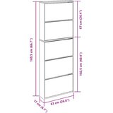 Ormarić za cipele sa zrcalom 5 razine boja hrasta 63x17x169,5cm | shoptok.hr