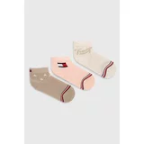 Tommy Hilfiger Otroške nogavice 3-pack roza barva