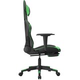  Gaming stol z oporo za noge črno in zeleno umetno usnje, (21152222) | Shoptok.si