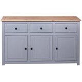  Komoda od masivne borovine siva 135x40x80 cm asortiman Panama | shoptok.hr