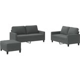  3-dijelni set sofa s jastucima tamnosivi od tkanine | shoptok.hr