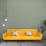  The Living Store Kavč dvosed z ležiščem rumen žamet - Raztegljiv Kavč, (21495007) | Shoptok.si